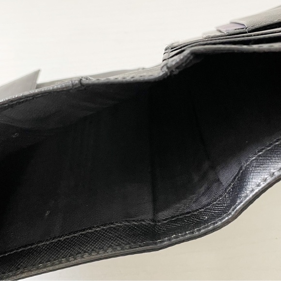 Prada black Tessuto nylon triangle logo trifold wallet - Picture 6 of 11